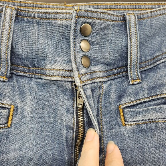 Pilcro Wide Leg Cropped Blue Jeans Womens 28 Anthropologie - Picture 8 of 10